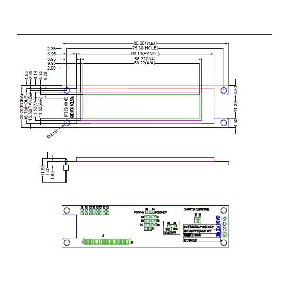 1602 16x2 oled character display module 1602 16x2 oled character display module