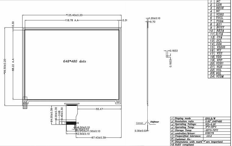 648x480 character oled display 648x480 character oled display
