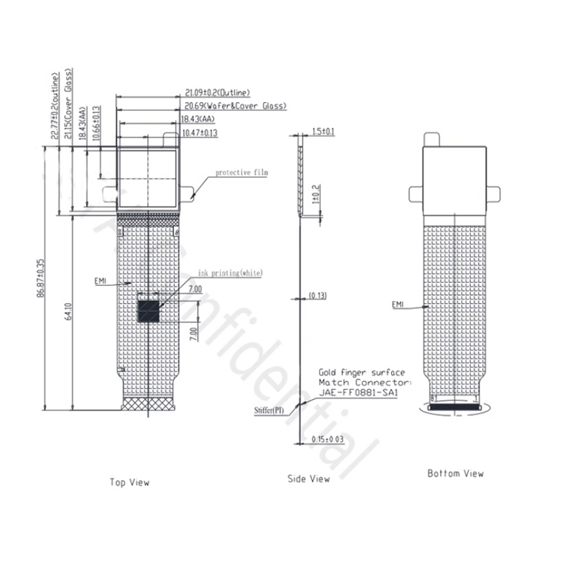 1.03 INCH MICRO OLED 2560X2560 3000NITS 1.03 INCH MICRO OLED 2560X2560 3000NITS